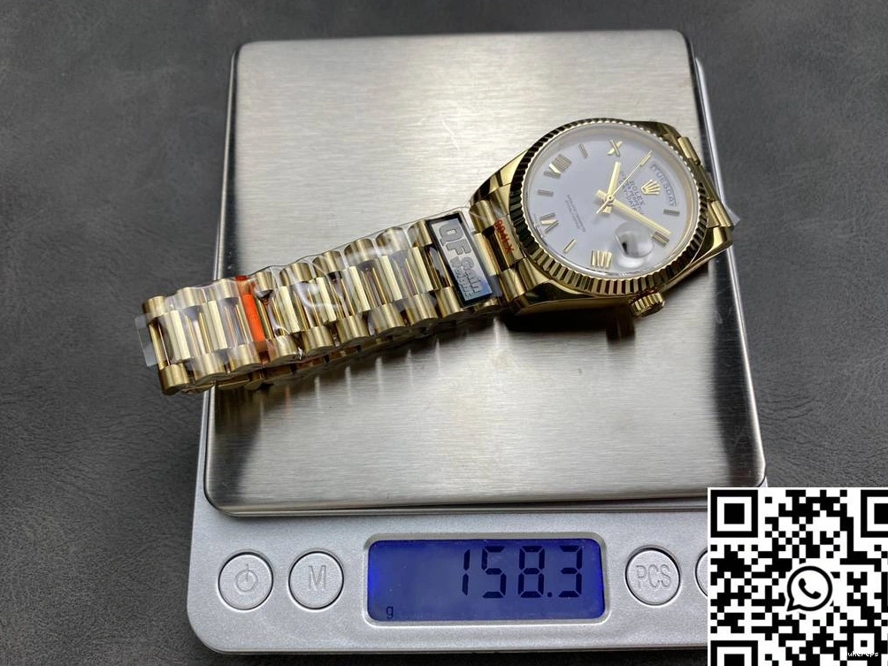 Tungsten White Rolex Factory v5 36mm Date M128238-0113 Gold Day Dial Steel Yellow QF 0501